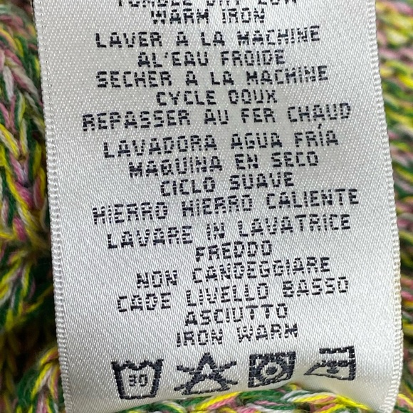 JustFab Women’s Hi Lo Cropped Dolman Sweater M Multicolored Casual Spring Summer - Picture 7 of 13